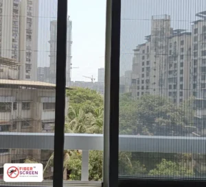 Invisible grill mosquito net installed on window and door for insect protection in Mumbai