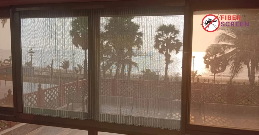 pleated mosquito net for windows