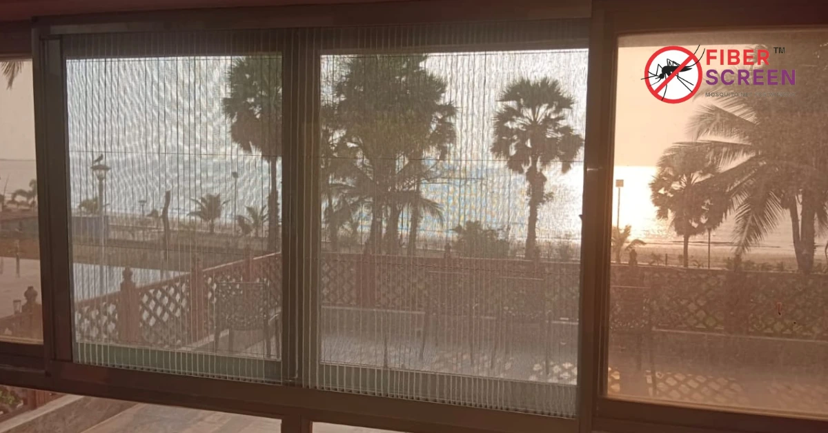 pleated mosquito net for windows