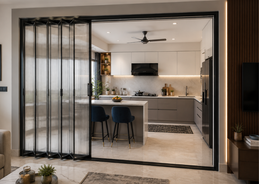 Crystal Folding Door for Balcony